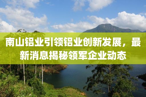 南山铝业引领铝业创新发展，最新消息揭秘领军企业动态