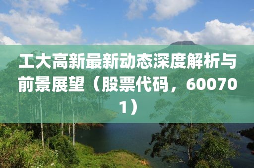 工大高新最新动态深度解析与前景展望（股票代码，600701）