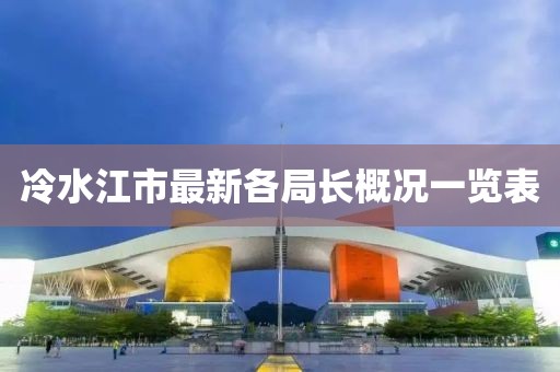 冷水江市最新各局长概况一览表