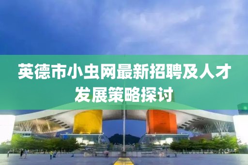 英德市小虫网最新招聘及人才发展策略探讨