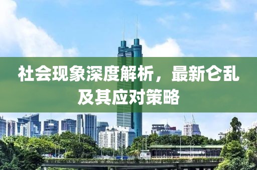 社会现象深度解析，最新仑乱及其应对策略