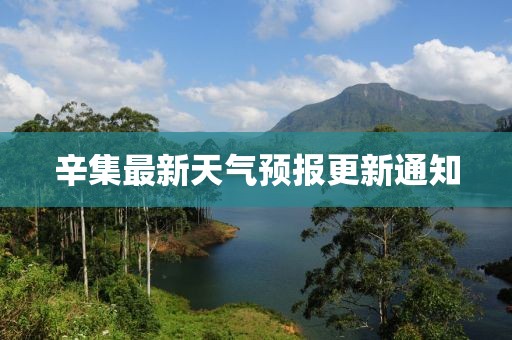 辛集最新天气预报更新通知