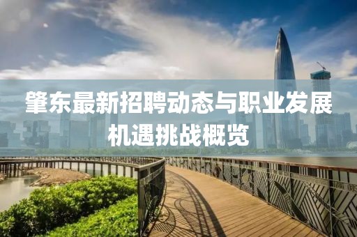 肇东最新招聘动态与职业发展机遇挑战概览