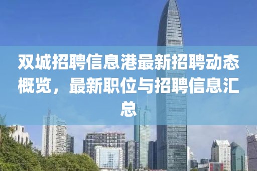 双城招聘信息港最新招聘动态概览，最新职位与招聘信息汇总